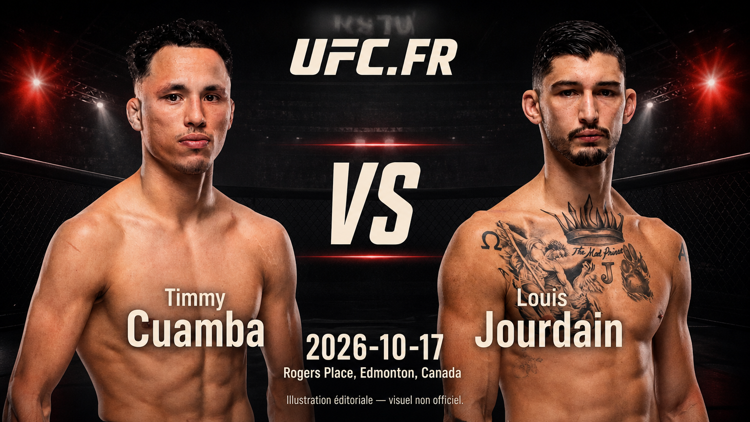 Illustration éditoriale non officielle : Timmy Cuamba contre Louis Jourdain, 2026-10-17
